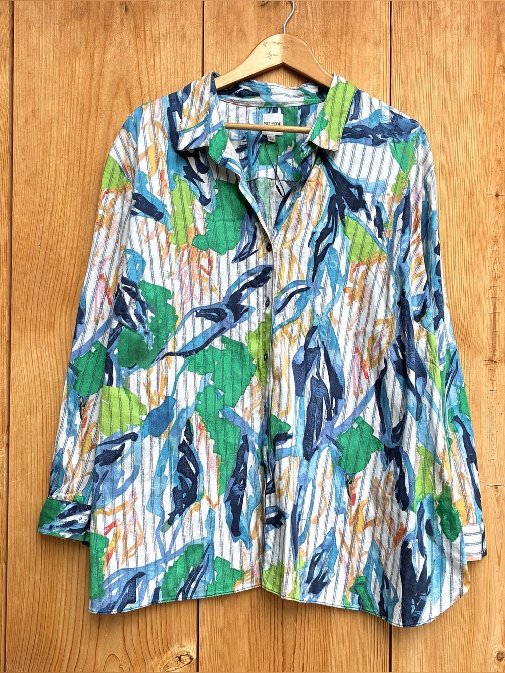 Nic+Zoe Button Up Blouse Sz 3X